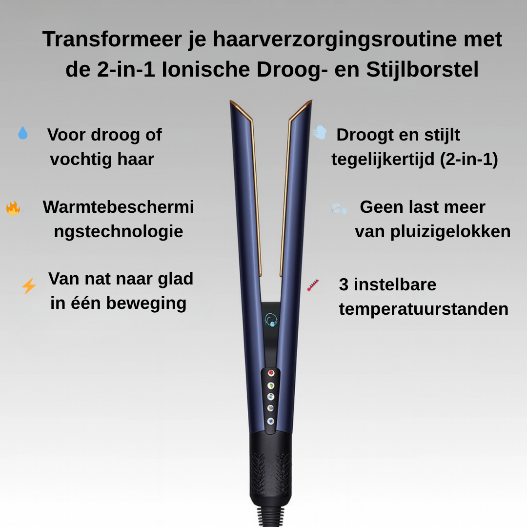 2-in-1 Ionen-Haartrockner und Stylingbürste