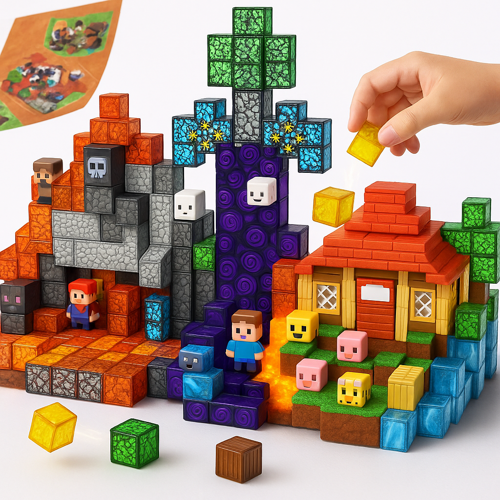 200-teiliges magnetisches Bausteine-Set für Kinder