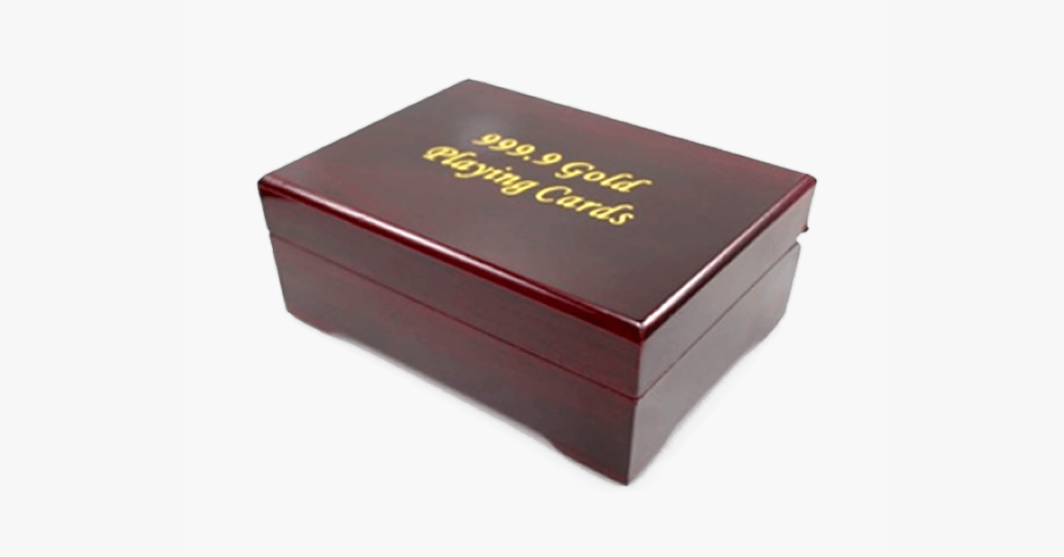 Mit 24 Karat Gold beschichtete Spielkarten mit optionaler Box