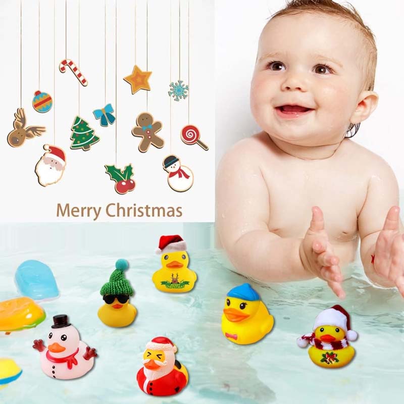 Adventskalender mit 24 Quietscheenten für Kinder