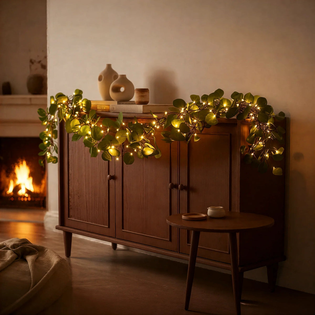 Tischgirlande mit LED-Lichterkette – Stimmungsvolle Tischdekoration