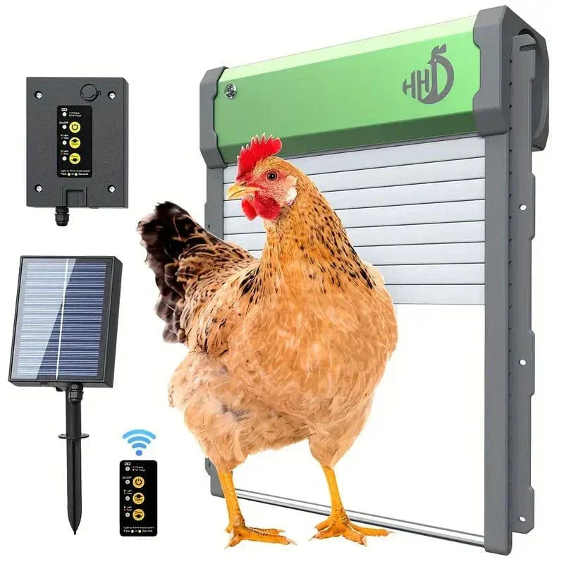 Automatische Solar-Hühnerstalltür mit verbesserter Sicherheit