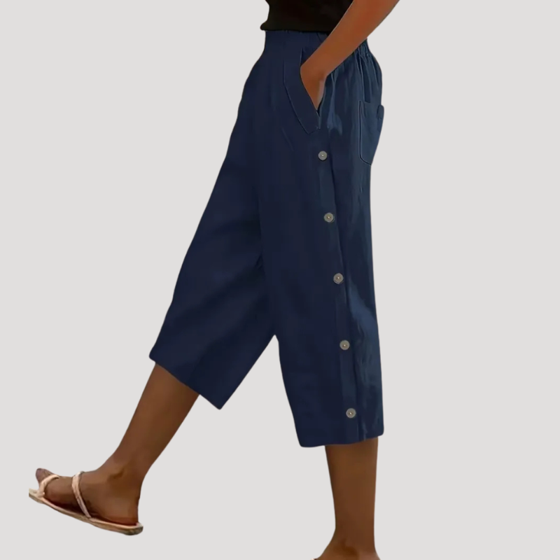 Damen-Caprihose mit weitem Bein