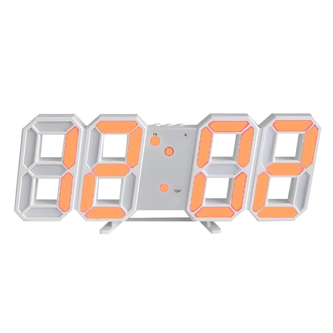 Designer-LED-3D-Wanduhr mit Digitalanzeige und intuitiver Bedienung