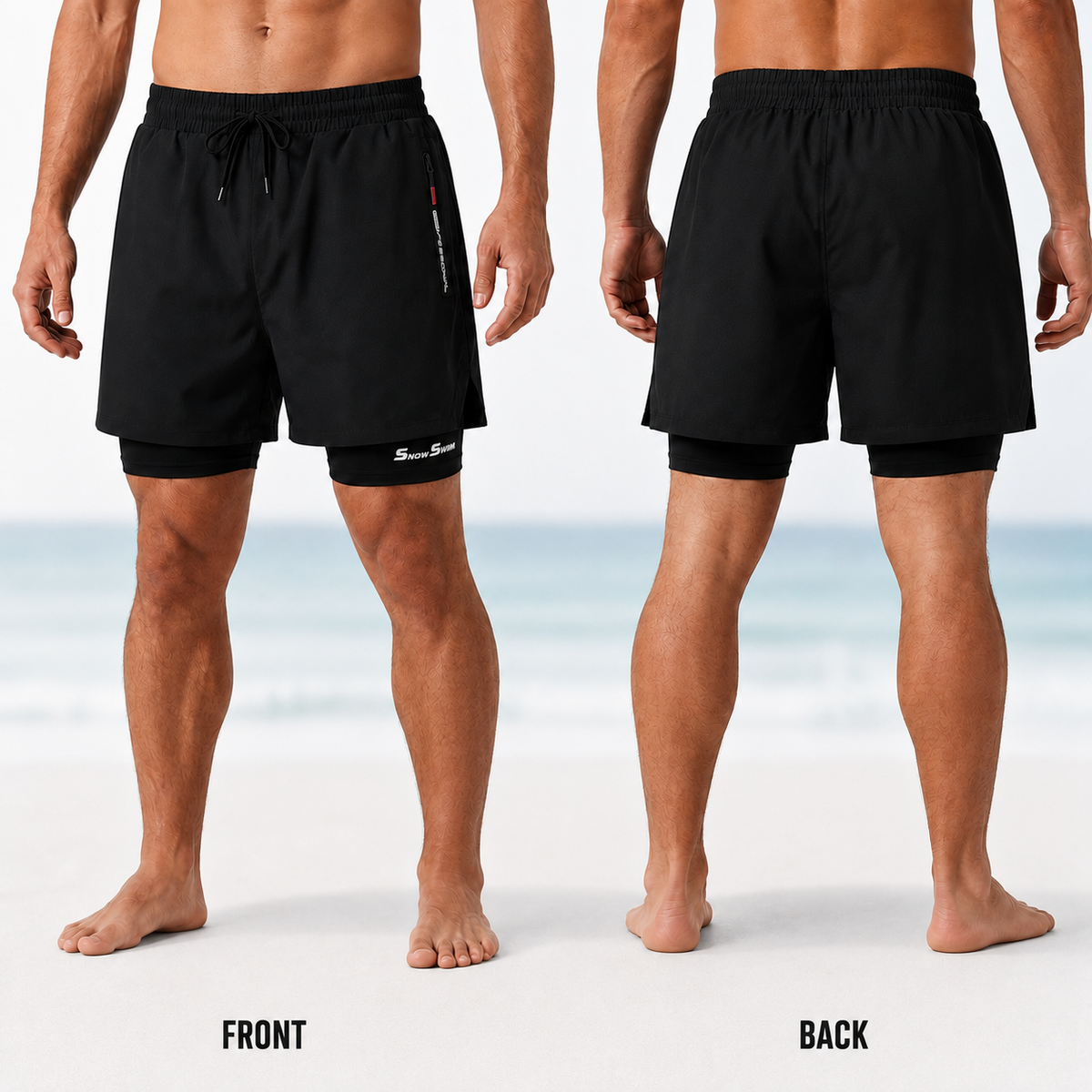 Doppellagige Badehose