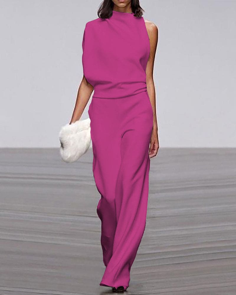 Eleganter Jumpsuit mit Stehkragen