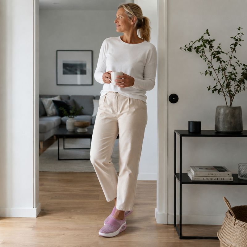 Ergonomische stossdämpfende Damen-Pantoletten