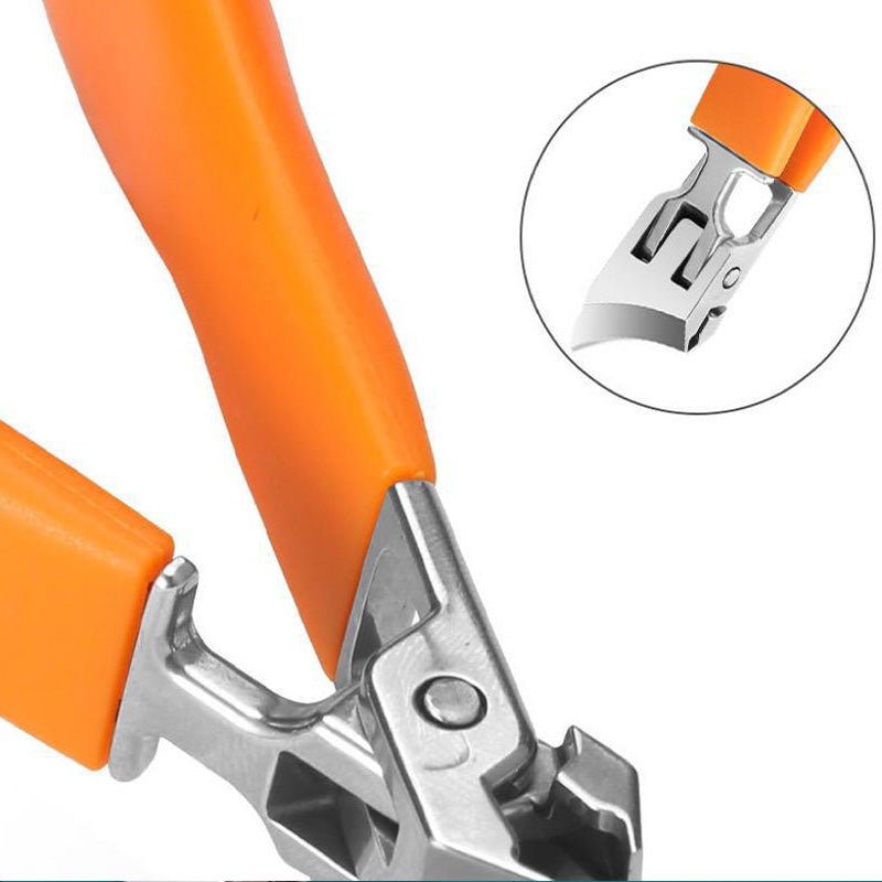 Extra breiter Nagelknipser mit Spritzschutz – Ergonomischer, rutschfester Griff für sauberes und präzises Schneiden