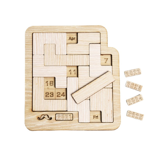 Ewiger Kalender Holzpuzzle-Spiel