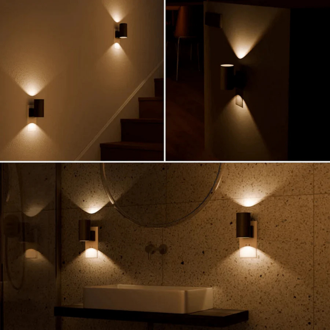 Wandlampe Nachtlicht mit Sensor und warmem Licht für die Steckdose