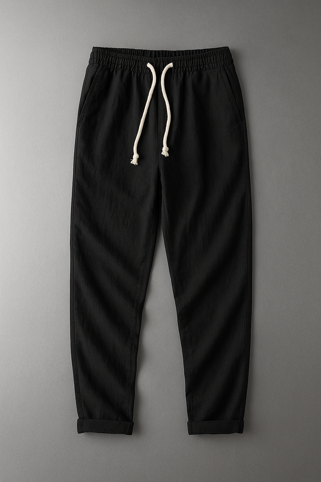 Gerade geschnittene Herrenhose mit Kordelzug
