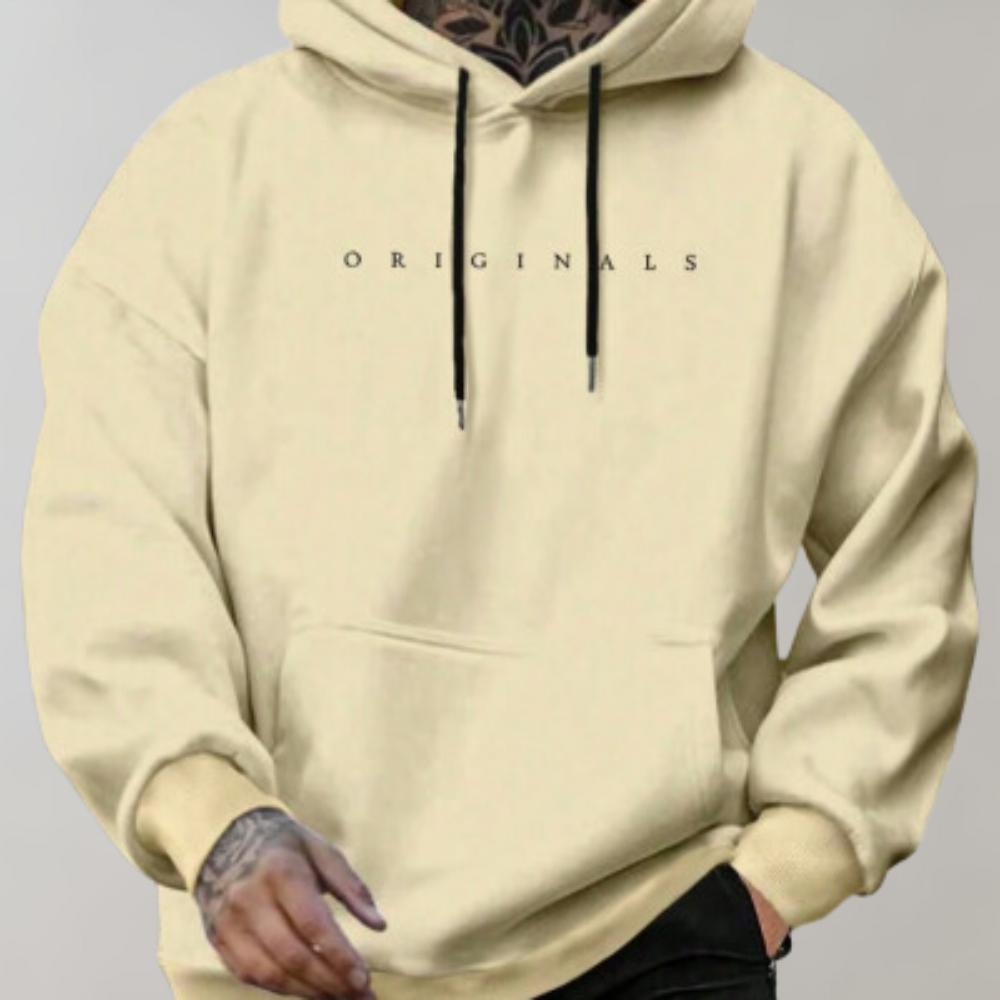 Langärmliger Schlupf-Kapuzenpullover für Herren
