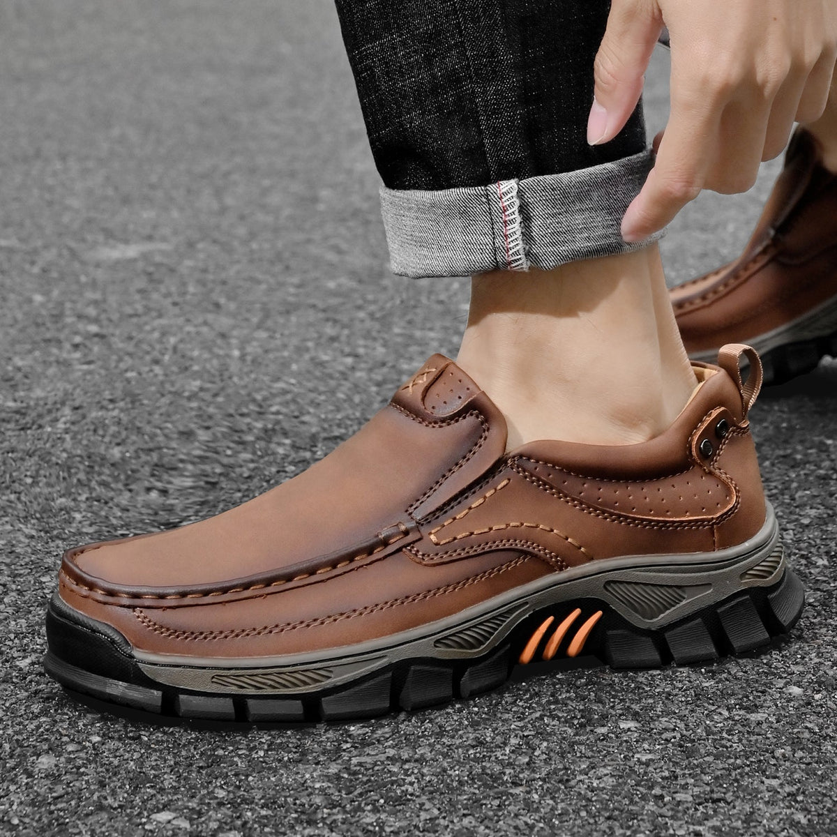 Orthopädische Herren-Übergangsschuhe mit bequemer Sohle