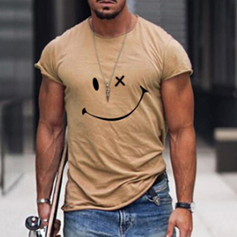 Herren-T-Shirt mit grafischem Smiley-Muster