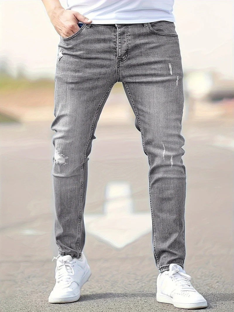 Herren Stretch-Jeans im Used-Look | Urbaner Stil und Komfort