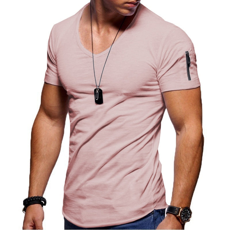 Herren T-Shirt mit V-Ausschnitt und athletischer Passform