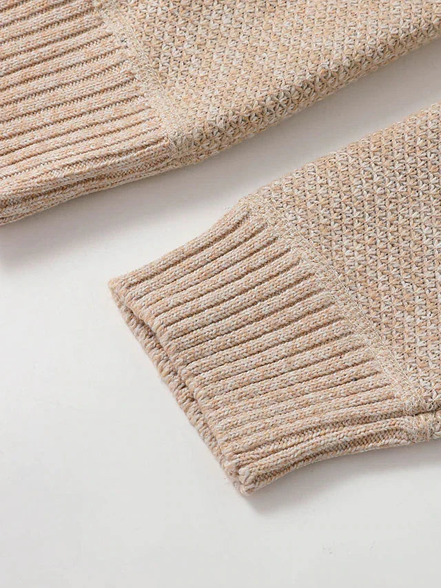 Durchgehend gerippte Strickjacke für Herren mit Reissverschluss