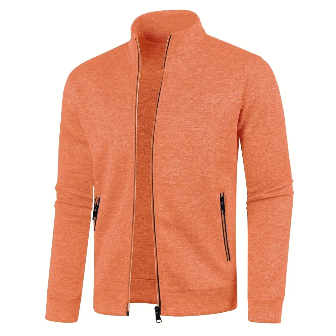 Herren-Sportjacke mit durchgehendem Reissverschluss