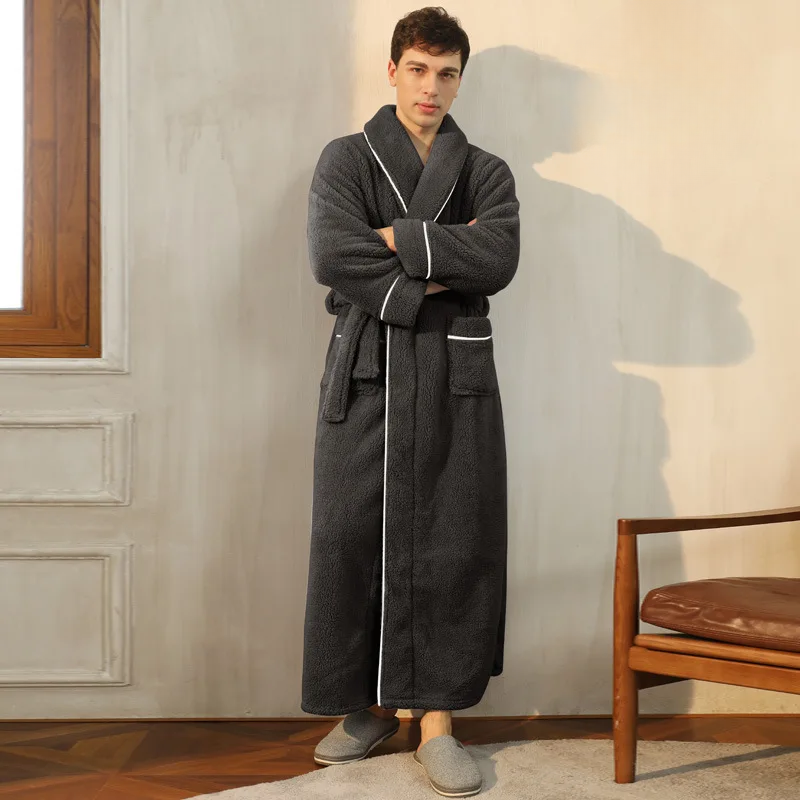 Flanell-Winterbademantel