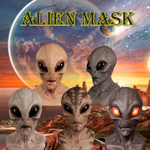 Ausserirdischen-Maske für Halloween