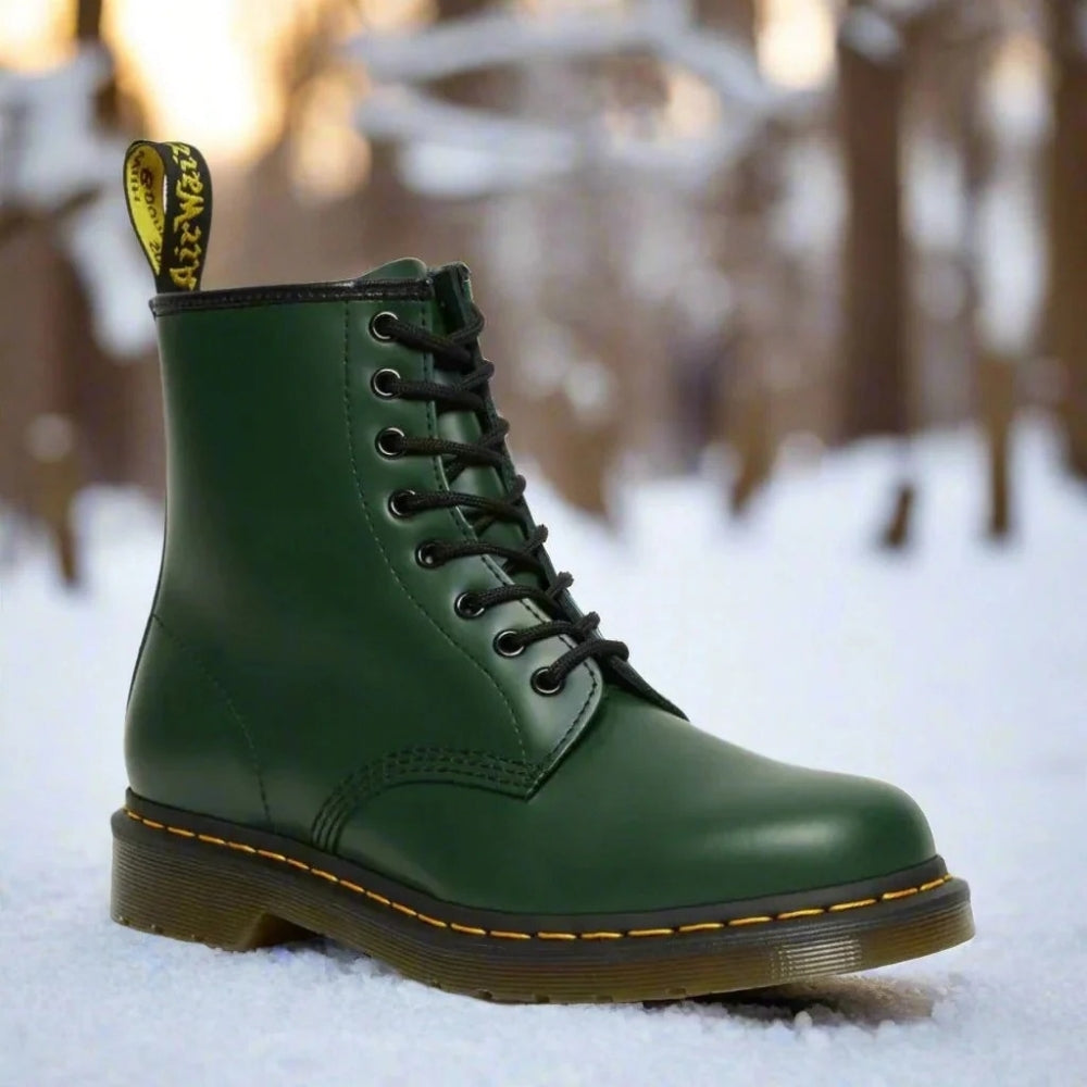 Schnürstiefeletten mit gerillter Sohle