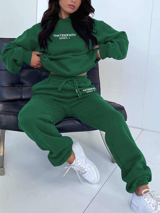 Gemütliches Damen-Athleisure-Set aus Hoodie und Jogginghose