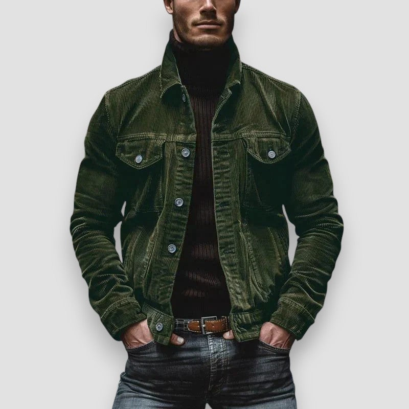 Lässige Herrenjacke mit Knöpfen