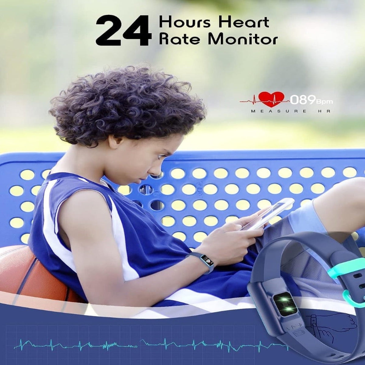 Kinder-Aktivitätstracker-Uhr – Smartwatch mit Fitnessfunktion, GPS und Pulsmesser