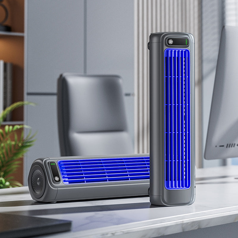 Tragbarer, wiederaufladbarer Turmventilator mit Luftkühler