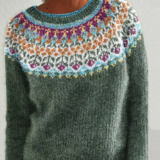 Langärmliger Damen-Strickpullover