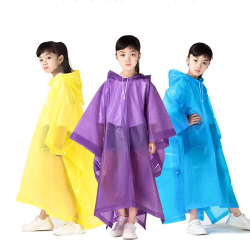 Kinder-Regenponcho mit Kapuze