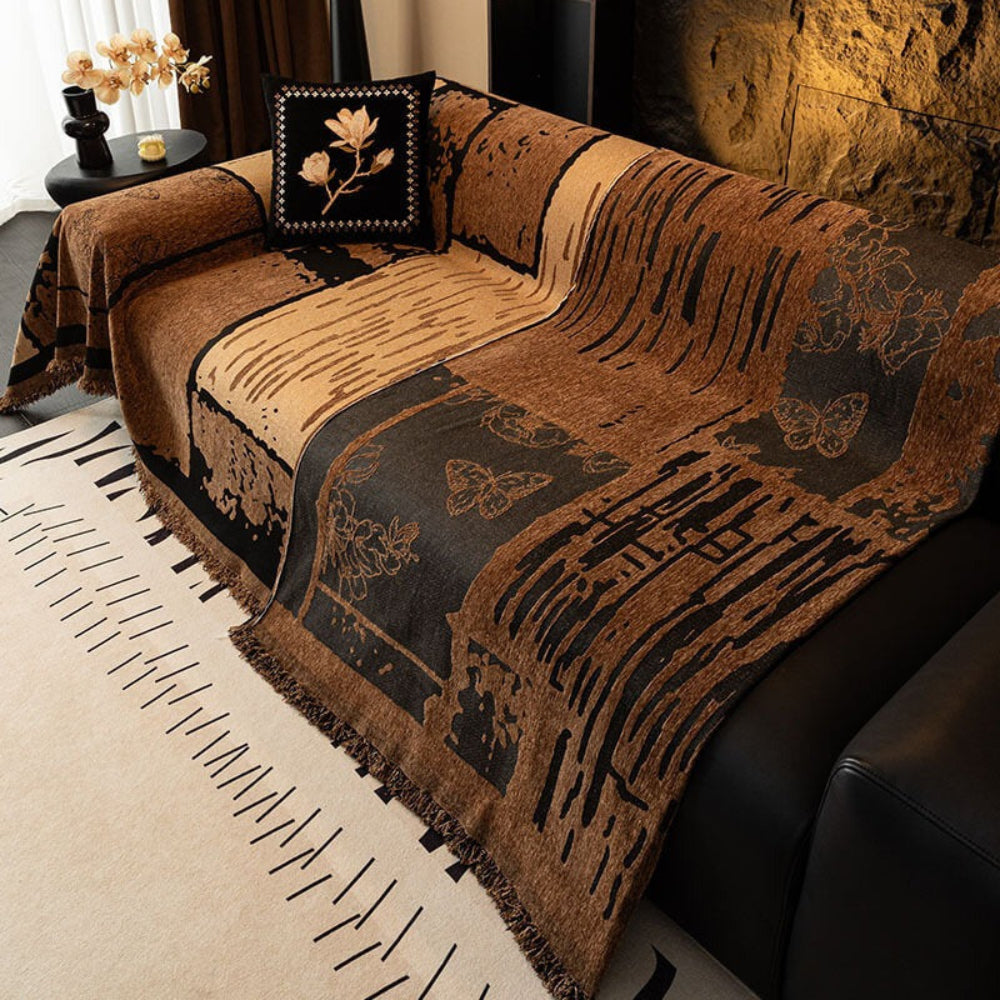 Kratzfeste Vintage-Chenille-Sofadecke
