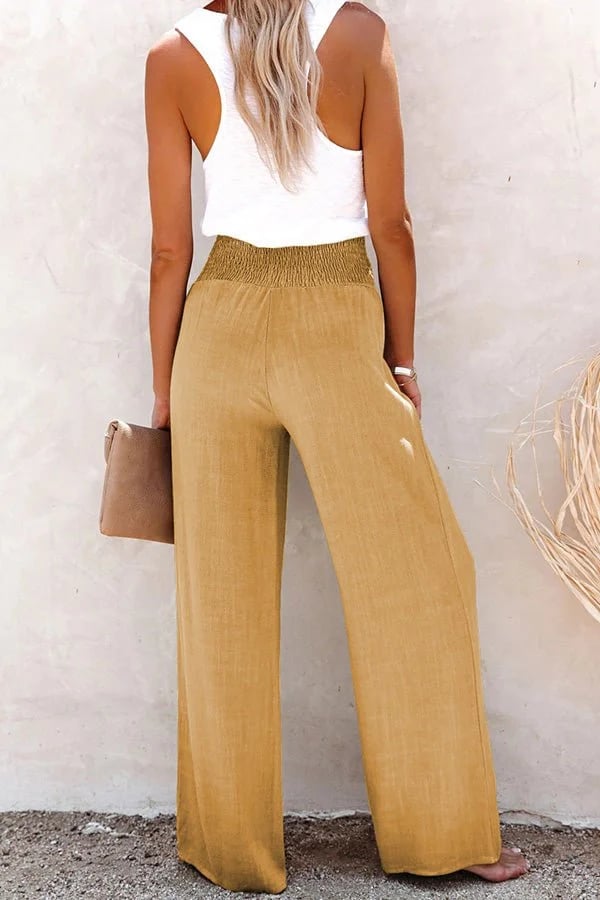 Bequeme, taillierte Damenhose mit hoher Taille