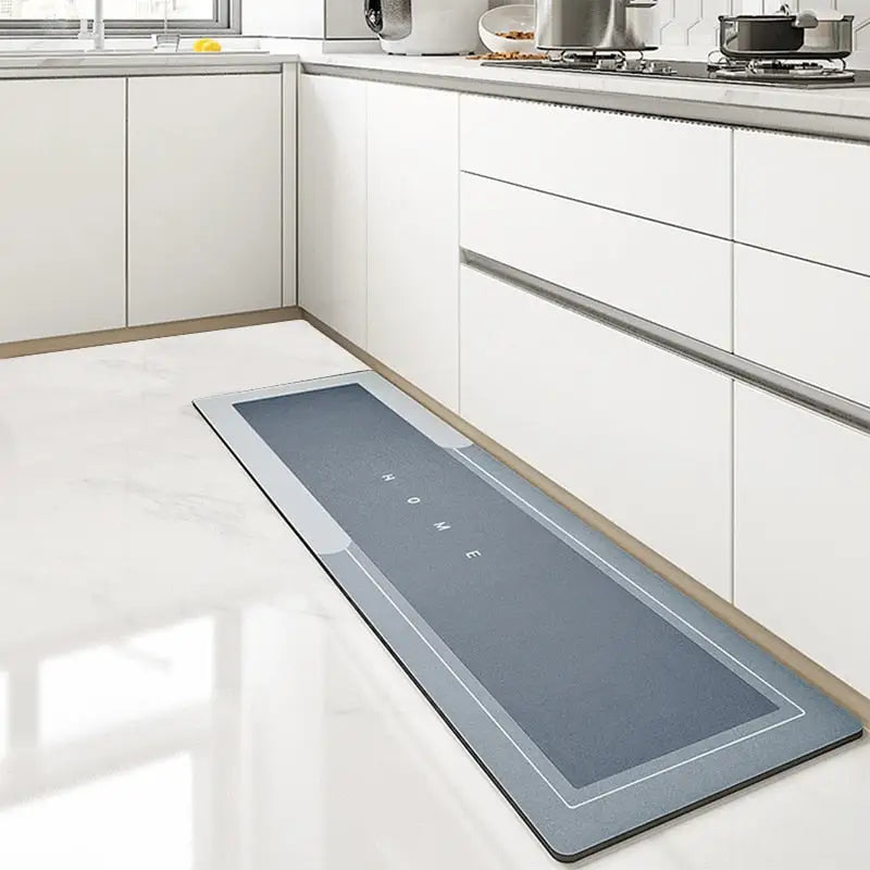 Bequemer Küchenteppich aus saugfähigen Polymeren, wasserdicht und rutschfest