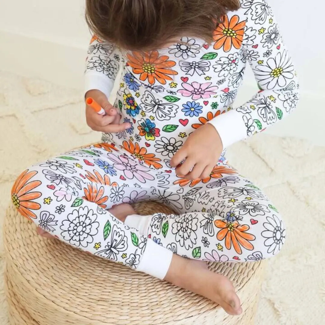Ausmalbarer Pyjama - Kreativer Kinderpyjama zum Selberausmalen