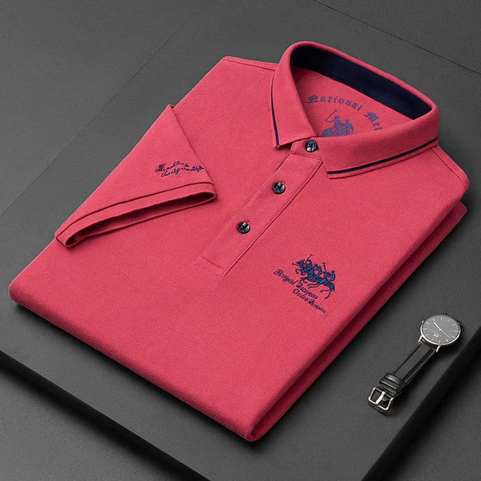 Klassisches Poloshirt für Herren mit kurzen Ärmeln und Kragen