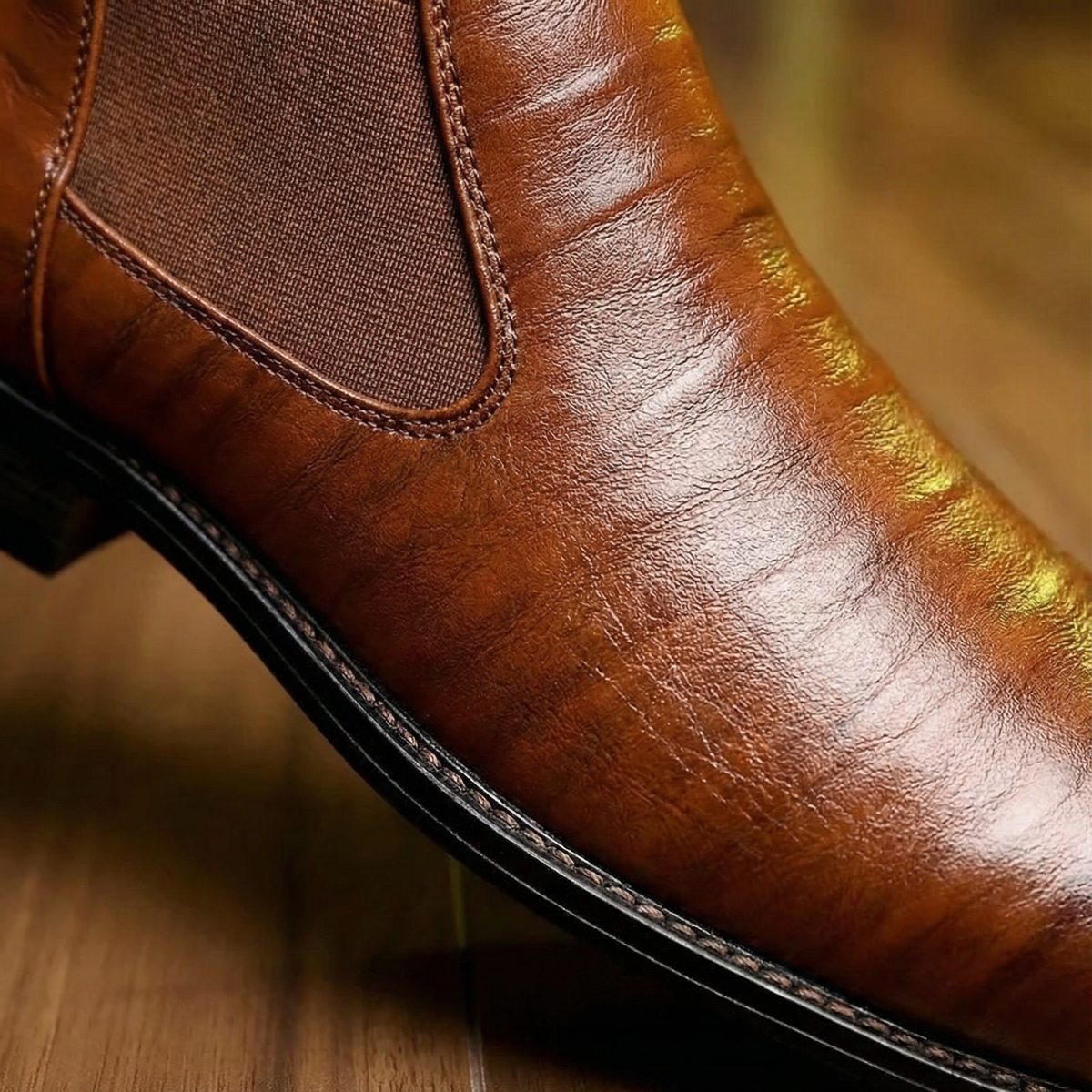 Klassische Herren Chelsea Boots aus Leder