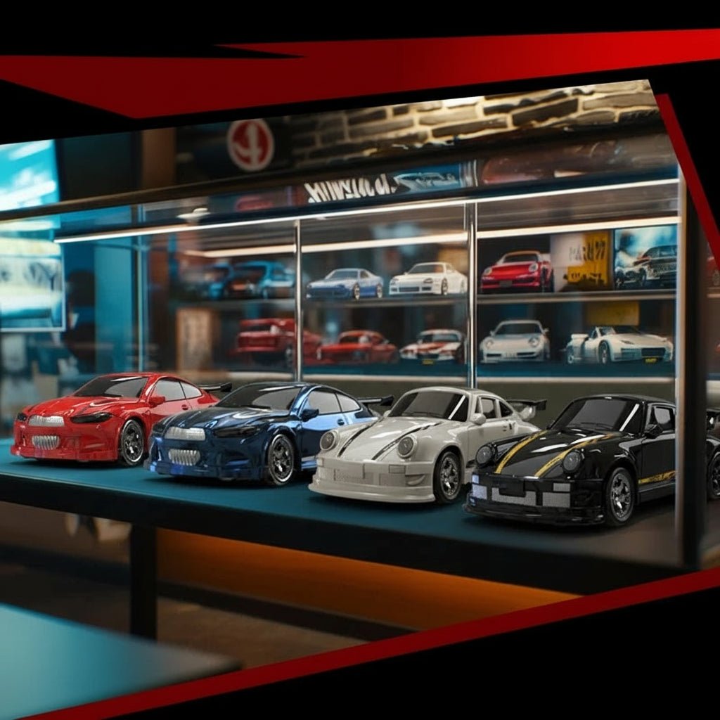Kompaktes ferngesteuertes Drift-Auto im Massstab 1:64 für reibungsloses Gleiten