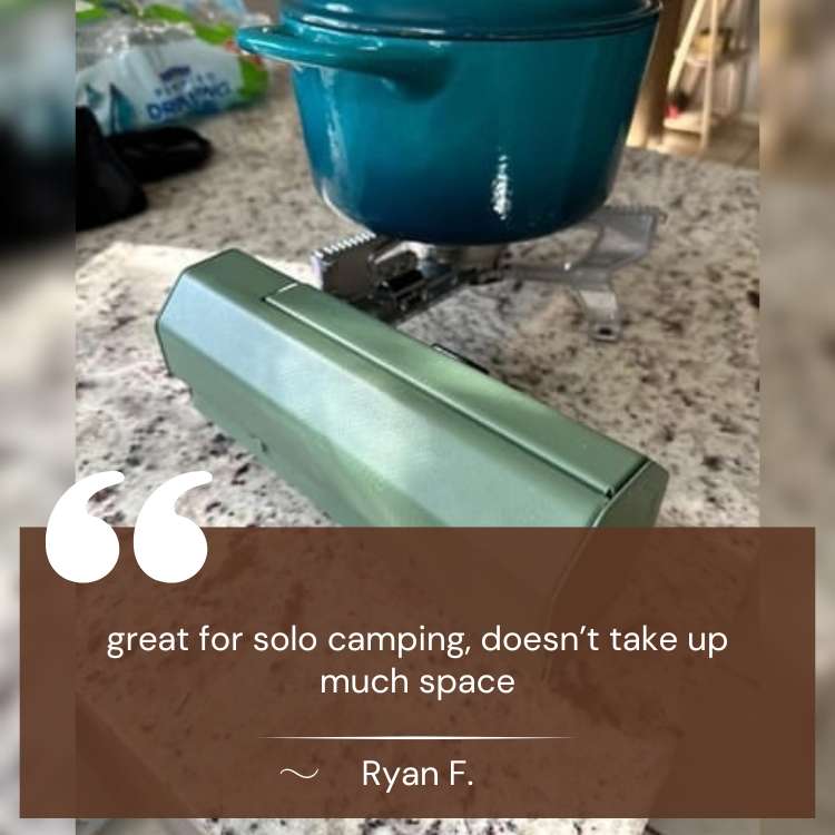 Kompakter, winddichter Camping-Gaskocher für den Aussenbereich