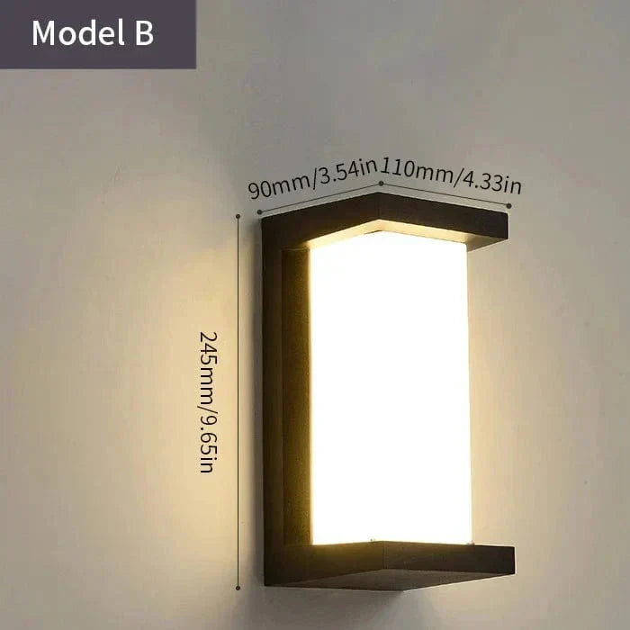LED-Aussenwandleuchte mit Bewegungsmelder - Modernes Design