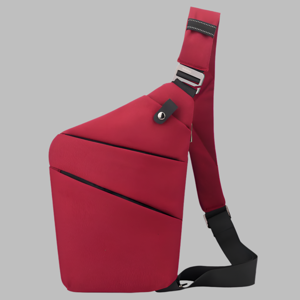 Diebstahlsichere Herren-Schultertasche mit versteckten Taschen