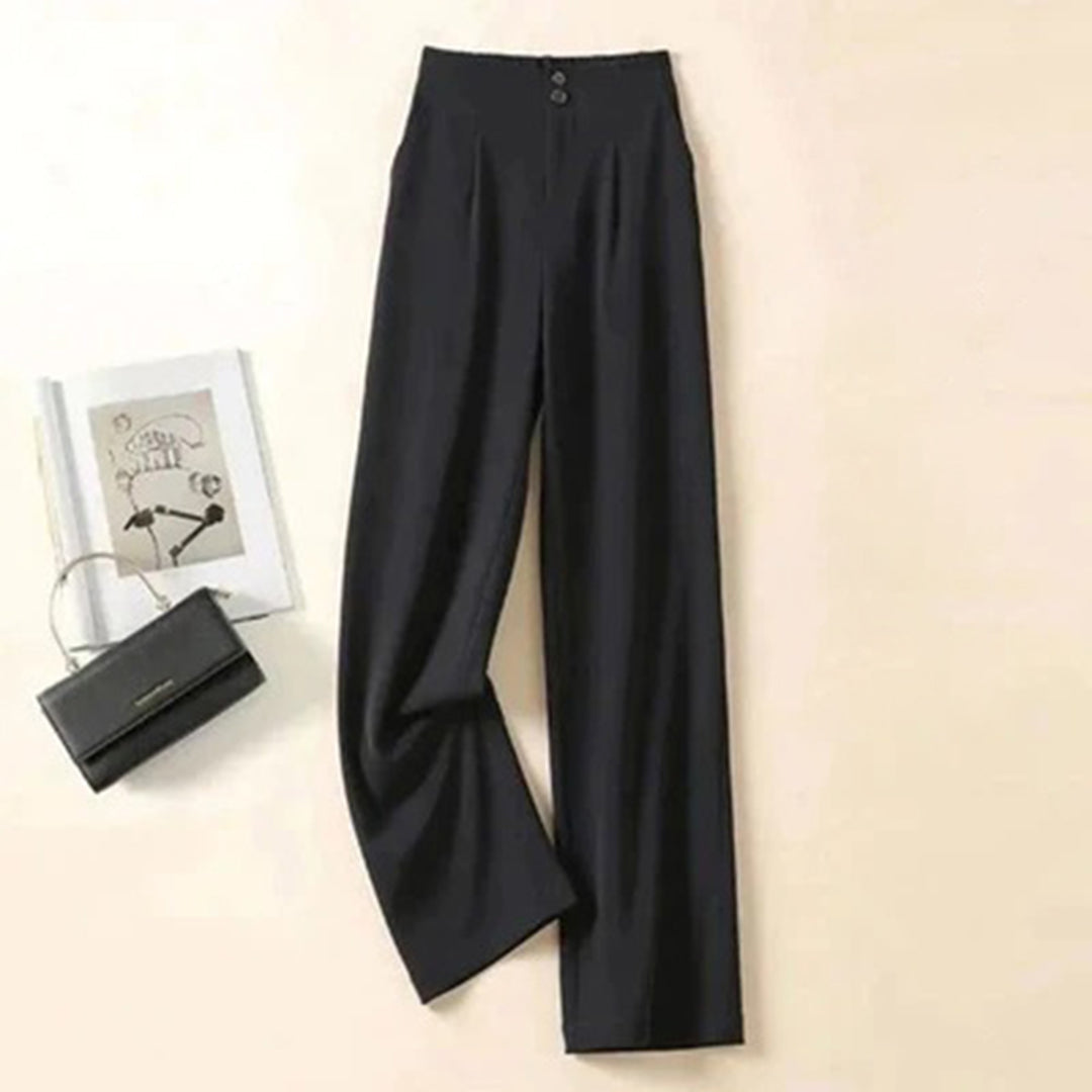 Damenhose mit hoher Taille und weitem Bein