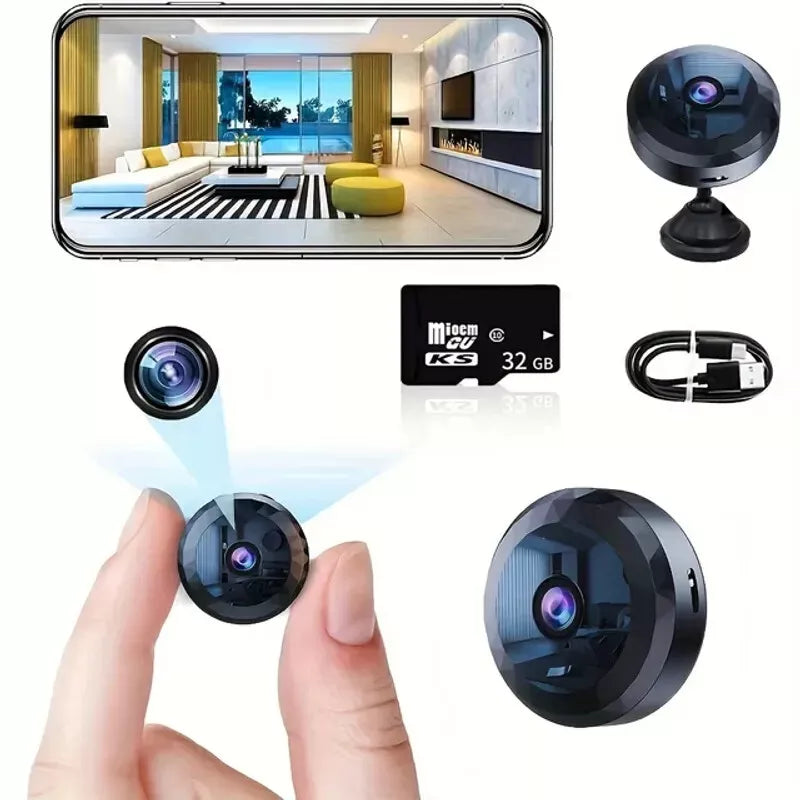 Magnetische Mini-WLAN-Überwachungskamera – 1080P HD | Nachtsicht und Bewegungssensor