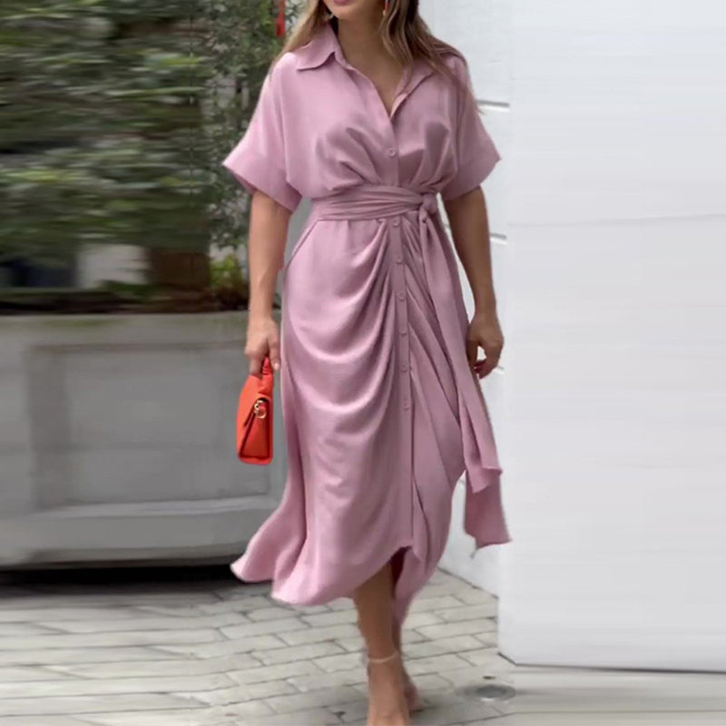 Damen-Mikleid mit Bindegürtel
