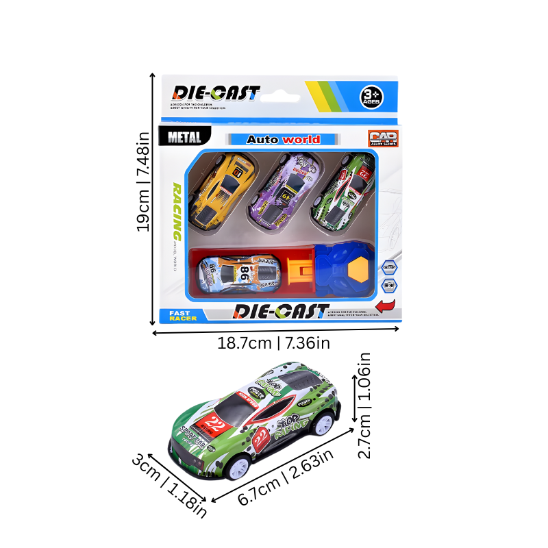 Mini Katapult-Spielzeugauto-Set für Kinder
