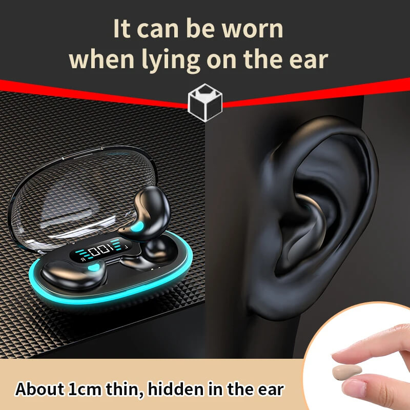 Minimalistisches, ultradünnes kabelloses HiFi-Headset zum Schlafen und für Komfort