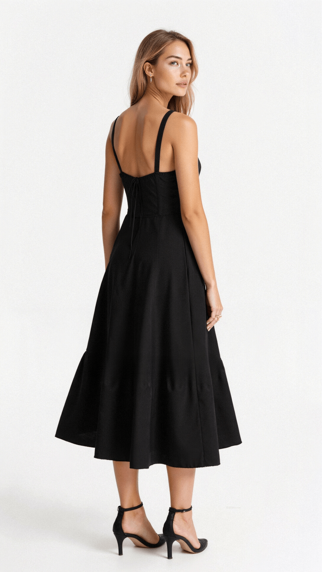 Damen A-Linien-Kleid mit Spaghettiträgern