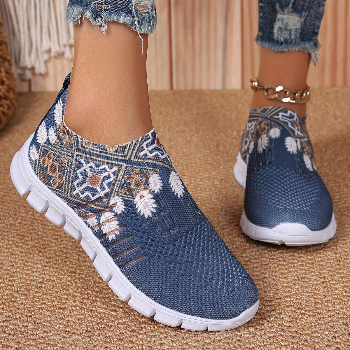 Damen Schlupf-Sneakers mit atmungsaktiver Sohle