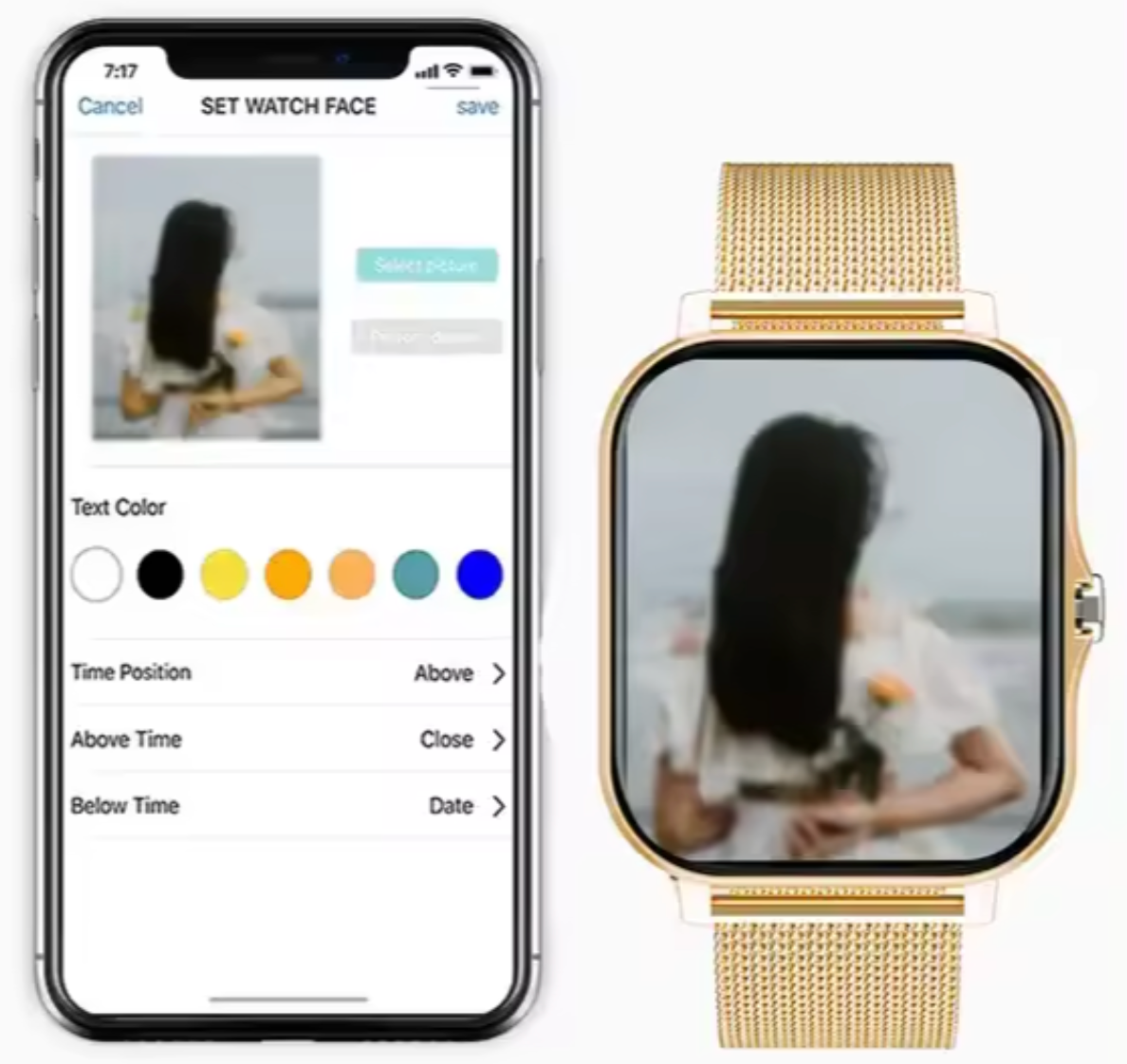Damen-Smartwatch mit Gesundheitsfunktionen