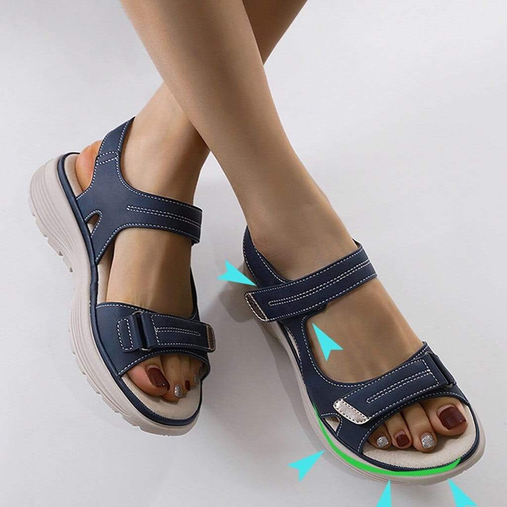 Orthopädische Damenschuhe mit verstellbaren Riemen